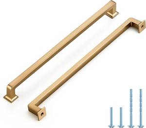 lot 8918 image: HOME EDIT Champagne Bronze Handles Zinc Pulls 10in, 5 Pack, Screws Included