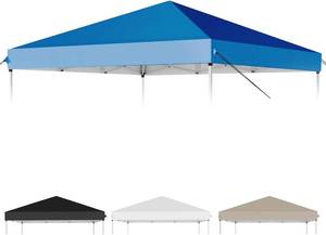 lot 8926 image: 10x10 Canopy Replacement Top, Waterproof Blue 300D PU, UPF 50, Fits Frame Khaki