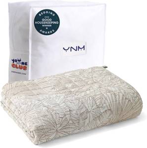 lot 8945 image: YnM 15lbs Weighted Blanket for Adults, Linen with Cooling Glass Beads