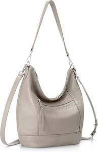 lot 8949 image: befen Genuine Leather Crossbody Hobo Purse for Women with 2 Removable Straps - Brown