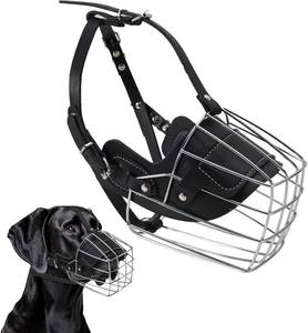 lot 8988 image: Extra Large Metal Basket Dog Muzzle for Great Dane and Large Breeds