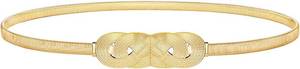 lot 8994 image: Womens Skinny Metal Cinch Belt for Dress, Waist Belt, GoldSilver Elastic