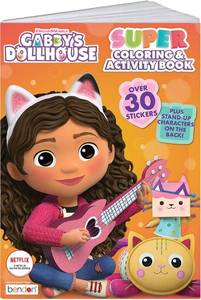lot 9041 image: Bendon Gabbys Dollhouse Coloring Book with 30 Stickers, 144 Pages, Licensed