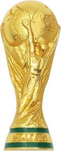 lot 9068 image: Official FIFA World Cup 2026 Trophy Replica Magnet - 1.8 in 2.5D Zinc Alloy