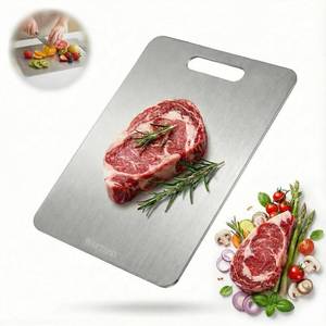 lot 9104 image: Katori Titanium Cutting Board, 100% Pure Ti, Double-Sided, Non-Toxic