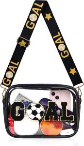 lot 9129 image: Clear Bag for World Cup 2026 Stadium Approved, Chenille Crossbody Fanny Pack