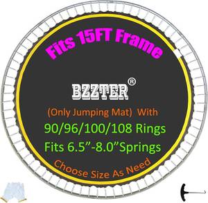 lot 12192 image: Trampoline Mat, Fits 15ft Frame,108 Rings, 10 Stitch Rows