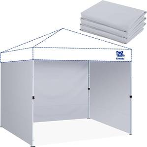 lot 12198 image: FANPAT Sidewalls for 10x10 Pop Up Canopy, 3 Pcs, Gray, Waterproof & 99% UV