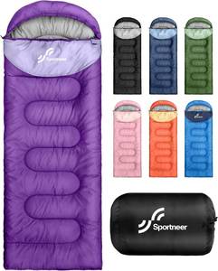 lot 12199 image: Sportneer Sleeping Bag for Adults Kid Waterproof lightweight Camping Hiking