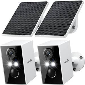 lot 12228 image: Wansview Solar Security Cameras 2K Wireless WiFi 6 AI Motion Night Vision