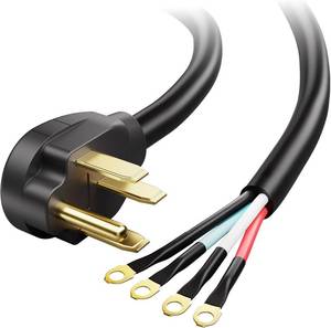 lot 12240 image: Cable Matters 4-Prong to 4-Wire Range Cord, 50A, 68 AWG, 10ft