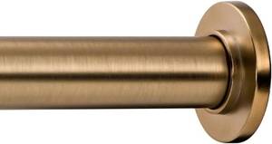 lot 12250 image: Ivilon Tension Curtain Rod, 48 90 in, WindowsShower, Warm Gold