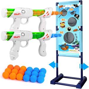 lot 12254 image: Active Target Game Set for Kids with Moving Target, 2 Blasters & 18 Balls