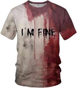 lot 12315 image: Problem Solved Bloody Shirt Im Fine Tshirt T Shirt for Men and Women 3XL