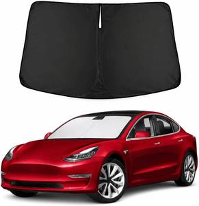 lot 12321 image: Autovir Windshield Sun Shade, 2017-2026 Tesla Model 3 & Y, 280T Visor Shade