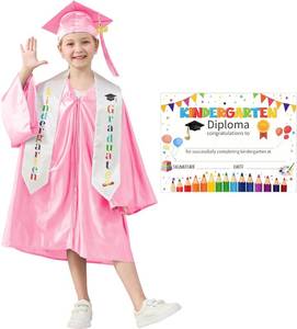 lot 12324 image: Unisex Kindergarten Graduation Cap Gown Stole with 2026 Tassel, Certificate