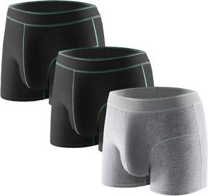 lot 12331 image: Carer 3 Pack Boys Incontinence Underwear - Washable Cotton Boxer Briefs (L)