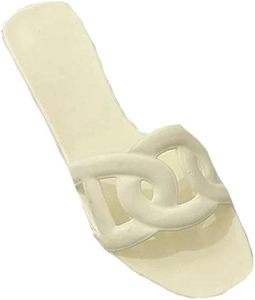 lot 12335 image: Womens Flat Slippers, Open-Toe Sandals, Beach Slides, Lightweight Shoes size 8