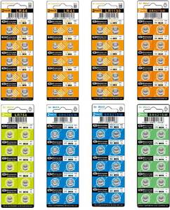 lot 12376 image: Watch Batteries 80PCS AG0-AG13, 1.5V Alkaline LR41LR44 Button Cells