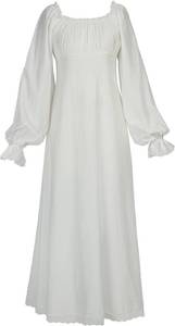 lot 12381 image: Medieval Renaissance Chemise Dress, White Retro Costume for Women Medium