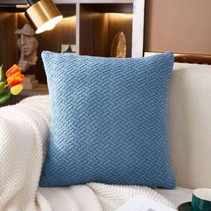 lot 12392 image: Sofa Covers, Stretch Slipcovers for Sectional Sofa (Blue, 15x15in)