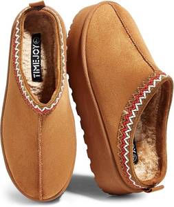 lot 12407 image: Womens Platform Slippers Mini Boots Winter Shoes Faux Fur 9US Brown