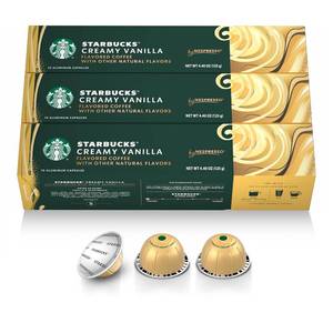 lot 12418 image: Starbucks by Nespresso Vertuo Vanilla Flavored Coffee, 30-Count Pods, 7.8 oz