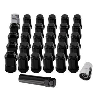 lot 12457 image: ATV M12x1.25 Black Lug Nuts & WheelLock Kit for AltimaMaximaForesterG37