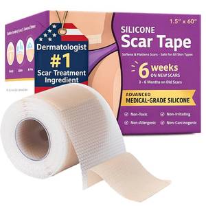 lot 12494 image: C-Section Scar Tape & Silicone Sheets - Waterproof Reusable (1.6 x 60) 3pack