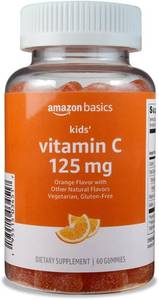 lot 12504 image: Amazon Basics Kids Vitamin C 125mg Gummies, Orange, 60 Count, 2-Month Supply 2pack