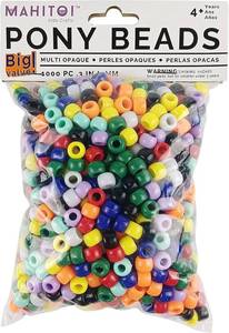 lot 12551 image: Jewelry Craft 1K American Multi-Color Pony Beads - Mahitoi Basics - 9mm 2pack