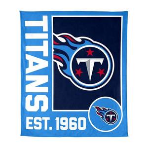 lot 12637 image: Logo Brands Tennessee Titans 60x70 Super Plush Blanket