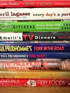 lot 210 image: Emeril Lagasse and Paul Prudhomme Cookbooks