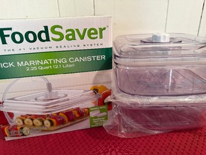 lot 215 image: Food Saver Quick Marinating Canisters (3)