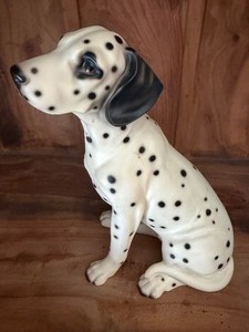 lot 169 image: Seated Ceramic Dalmatian, Marked Japan