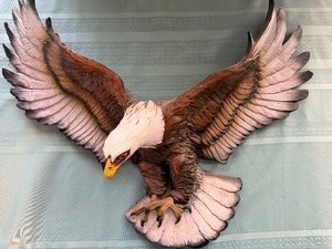 lot 160 image: Bossons Fraser Art Bald Eagle Wall Hanging, 1982