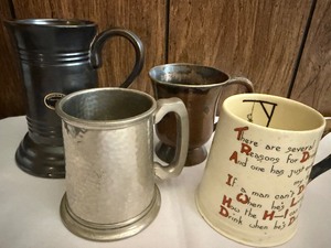 lot 154 image: Vintage TankardsMugs - Pottery, Pewter and More