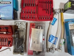 lot 242 image: Misc ToolsHome Improvement From Around the Garage - Flashlight, Hex Key Set, Door Knob, Toilet Hoses and More