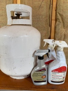 lot 244 image: Propane Tank (empty), Grill Cleaners