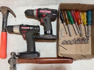 lot 248 image: Hammers, Drills (no batteries), Nut Drivers and More