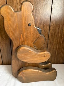 lot 429 image: Poseable Wooden Bear
