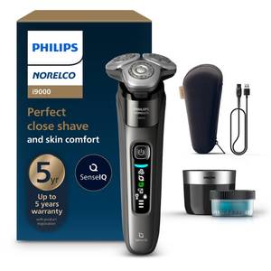 lot 1025 image: Philips Norelco i9000 Electric Shaver, Dark Slate - Retail $230