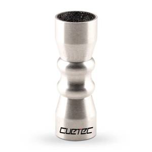 lot 1036 image: Cuetec 3-in-1 Bowtie Cue Tip Tool with Scuffer, Shaper, Pool Aerator, Silver- Portable Aluminum Snooker Tip - Premium Billiard and Pool Accessories - Retail $30