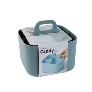 lot 1059 image: BLUE GINKGO Stackable Organizer Caddy, Square, Green, Made in Korea - Retail $17