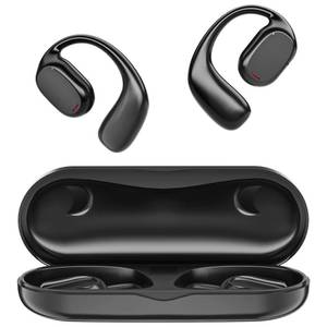 lot 1079 image: Falowy Open Ear Wireless Headphones Bluetooth 5.3 Air Conduction Earbuds Built-in Mic Waterproof Earbuds LED Power Display HiFi Stereo Sound Earphones Sport Cycling Workouts Running Black GT-27-0727 - Retail $24