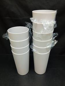 lot 1105 image: set of 10 - 26oz Plastic Tall Tumbler Gray - Room Essentials - Retail $16