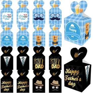 lot 1108 image: 16pcs Fathers Day Party Favor Gift Boxes, Fathers Day Birthday Party Supplies Goody Bags Candy Gift Bags for Happy Fathers Day Party Supplies Decorations - Retail $14