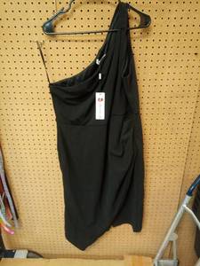lot 1147 image: Kate Kasin Black One Shoulder Dress Ruched Side 2XL - Retail $40