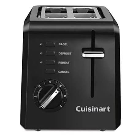lot 62376 image: Cuisinart CPT-122BK 2-Slice Compact Plastic Toaster