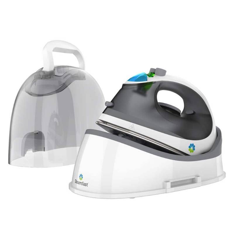 lot 62418 image: SteamFast 760 Travel Steam Iron Cordless, Automatic Shut-Off, 1200W, Aluminum Sole Plate, Includes Carrying Case